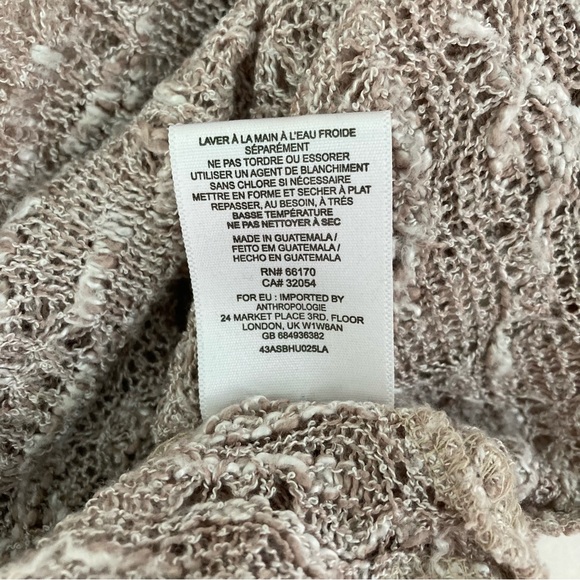 Anthropologie | Meadow Rue Taupe and Cream Lace Detail Sweater Size Small - Picture 10 of 11